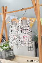 Load image into Gallery viewer, Map Print Pinafore Dress / Jumpsuit